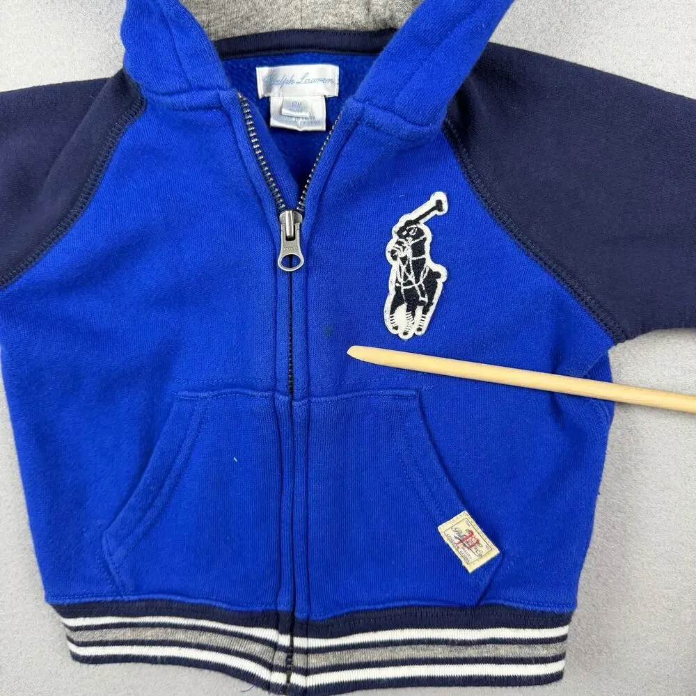 Ralph Lauren Baby Boys Vintage Polo Bear Full-Zip Hoodie 6M